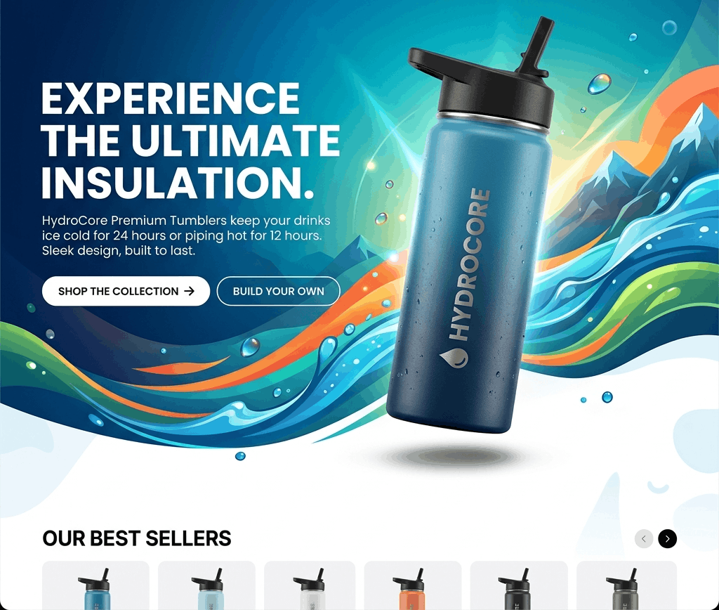 HydroCore Tumbler Ecommerce