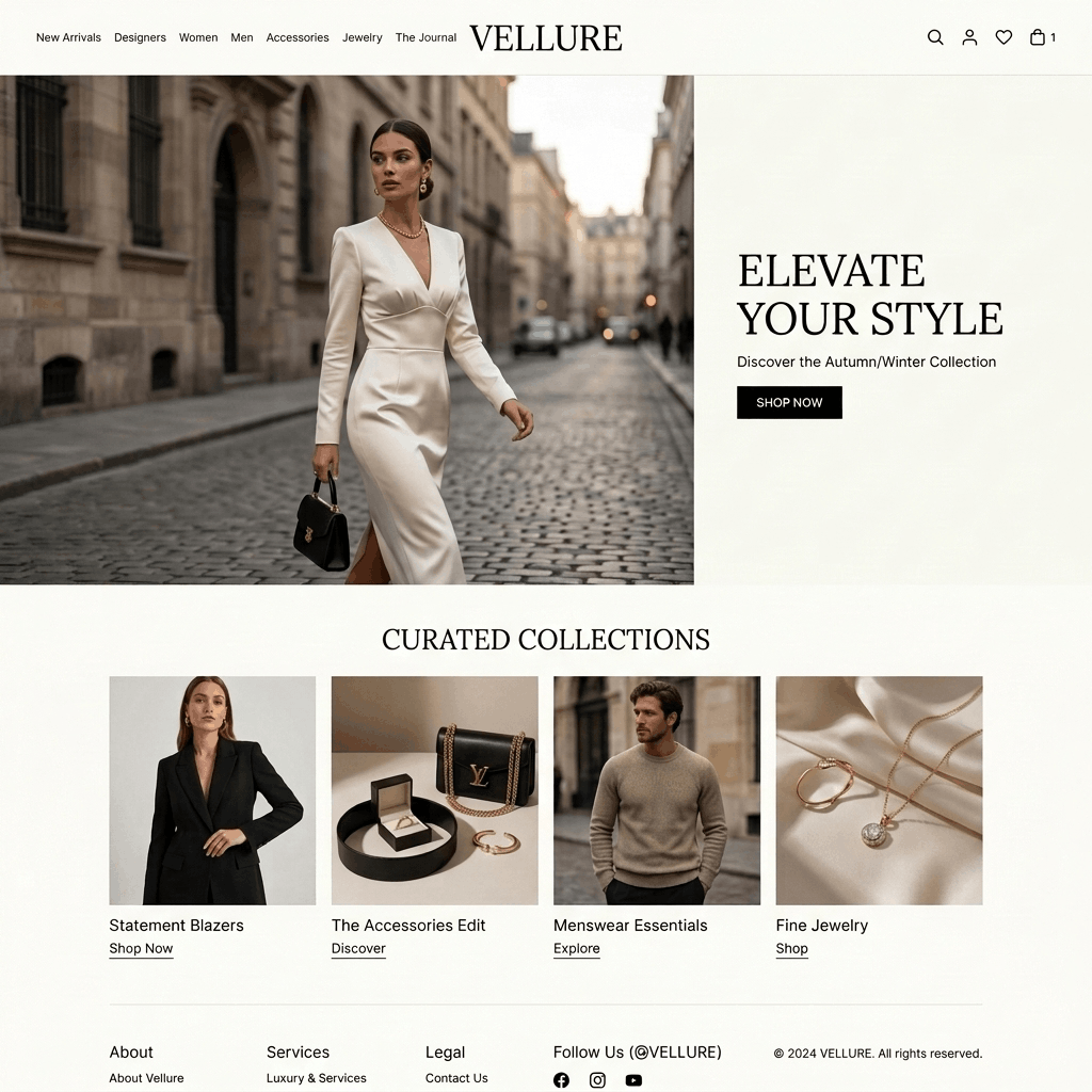 Luxury Fashion Ecommerce Site