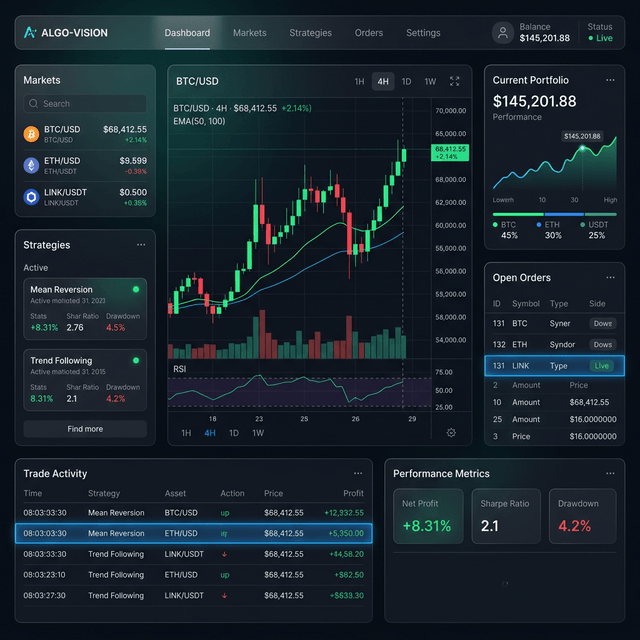 Velox Finance interface on a desktop display.